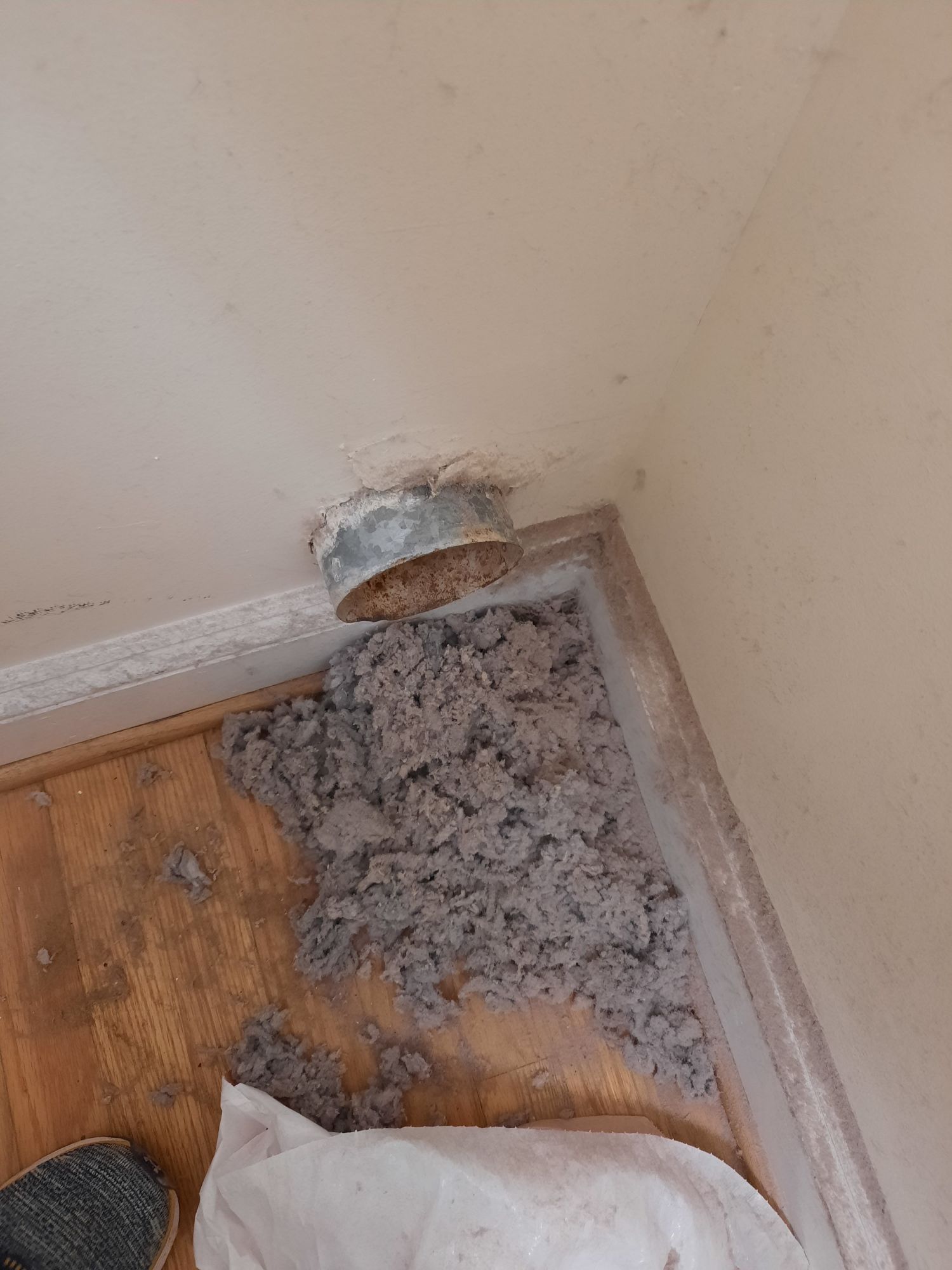 difficult to clean neglected dryer vent