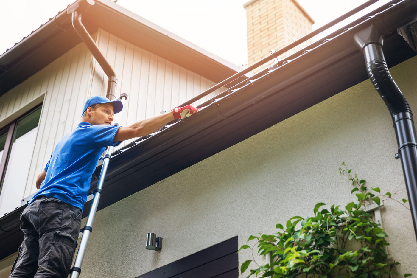 Window Ninjas Greenville gutter cleaning.