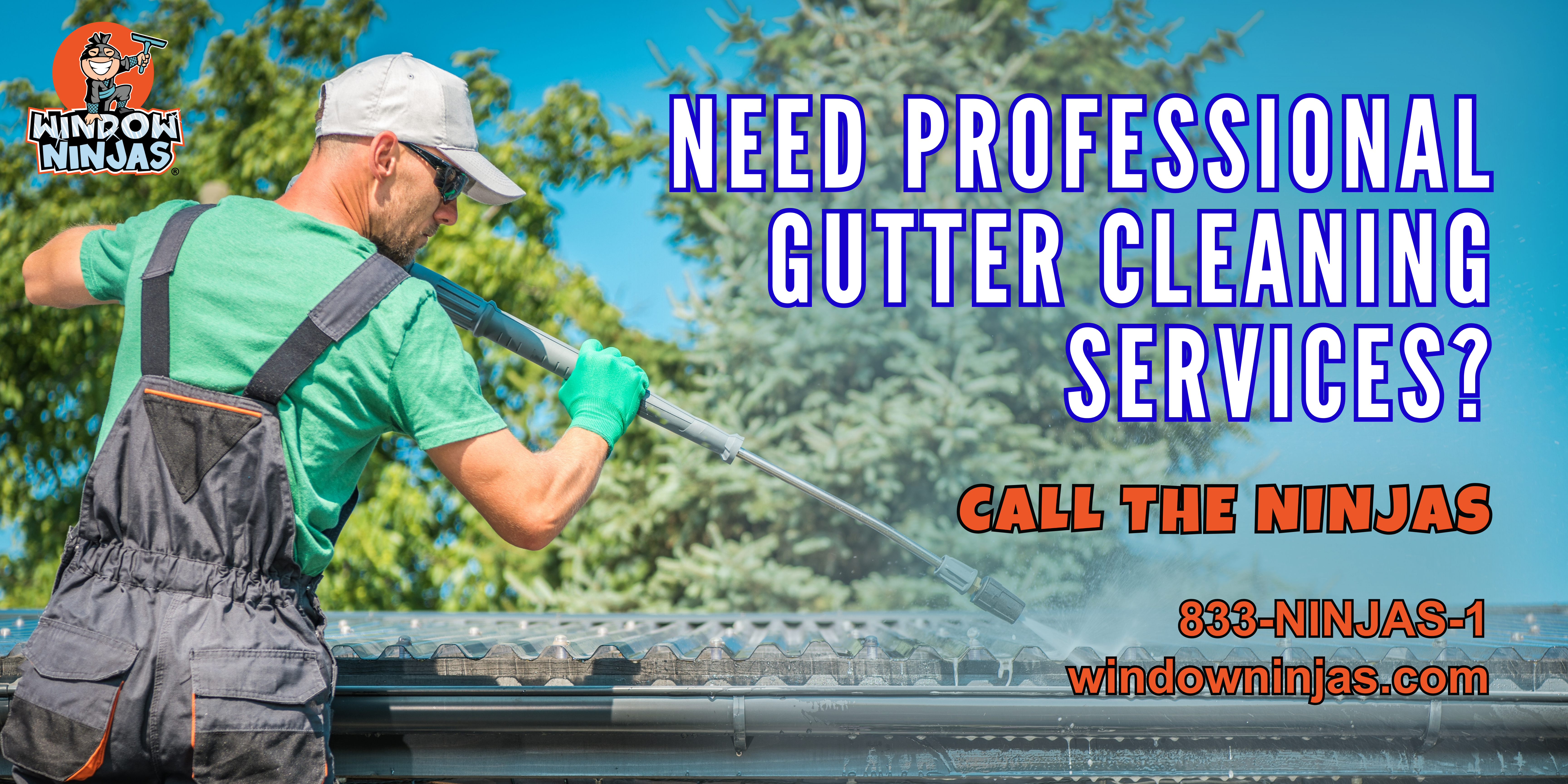 need professional gutter cleaning service? call the ninjas