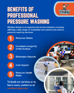 benefits of pressure washing infographic Window Ninjas