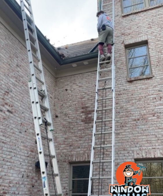 using a ladder to clean gutters home improvement mistakes