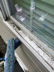 Window Cleaning Sills Dirty