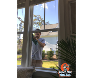 exterior window cleaning professional